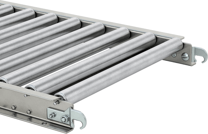 1-3/8" Çaplı Galvanizli Çelik Makaralı Konveyör, Düz