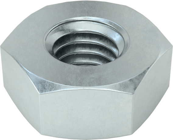 Çinko Kaplı Orta Mukavemetli Çelik JIS Altıköşe Somunlar, ISO Sınıf 8, M3 x 0.5 mm Diş Boyutu