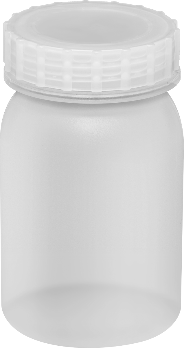 Yarı Şeffaf Polipropilen Plastik Kavanoz, 16 FL oz/475 ml Kapasite, 3-1/4" Çap — 16 fl. oz., 475 ml, 5 1⁄4", Plastic, Polypropylene, Rubb…