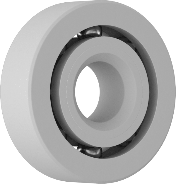 Rulman, Kuru Çalışma, Açık, #, R4A, PEEK, 1/4" Mil Çapı, 7/32" Genişlik