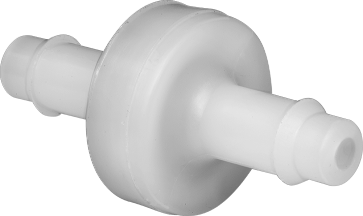 Çekvalf, Ağır Kimyasallar için, PVDF Gövde, 1/4" Boru İç Çapı için — Acid, Air, Alcohol, Butane, Chlorine, Citric Acid, Deionized Water,…