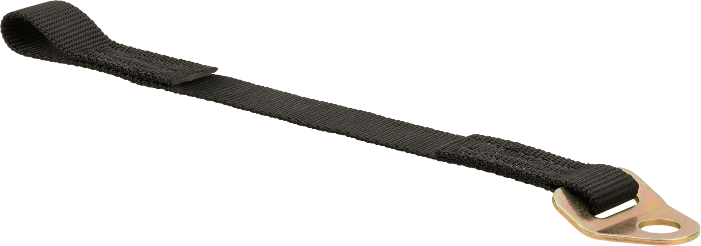Bağlama kayışları için sabit uç, Halka x Ankraj Plakası, 1" Genişlik, 1 Fit Uzunluğunda