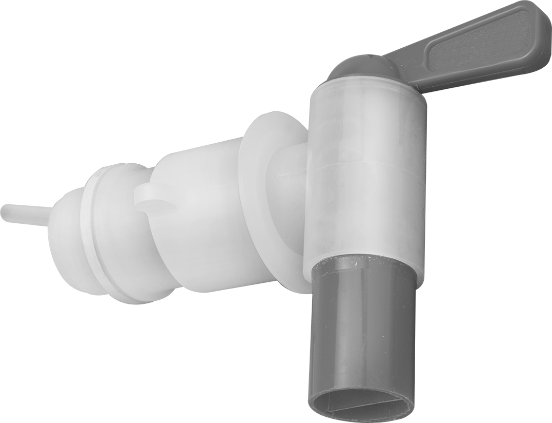 Havalandırmalı Polietilen Plastik Varil Musluğu, 3/4 NPT Erkek Giriş — 3⁄4, Plastic, Polyethylene, 7⁄8"