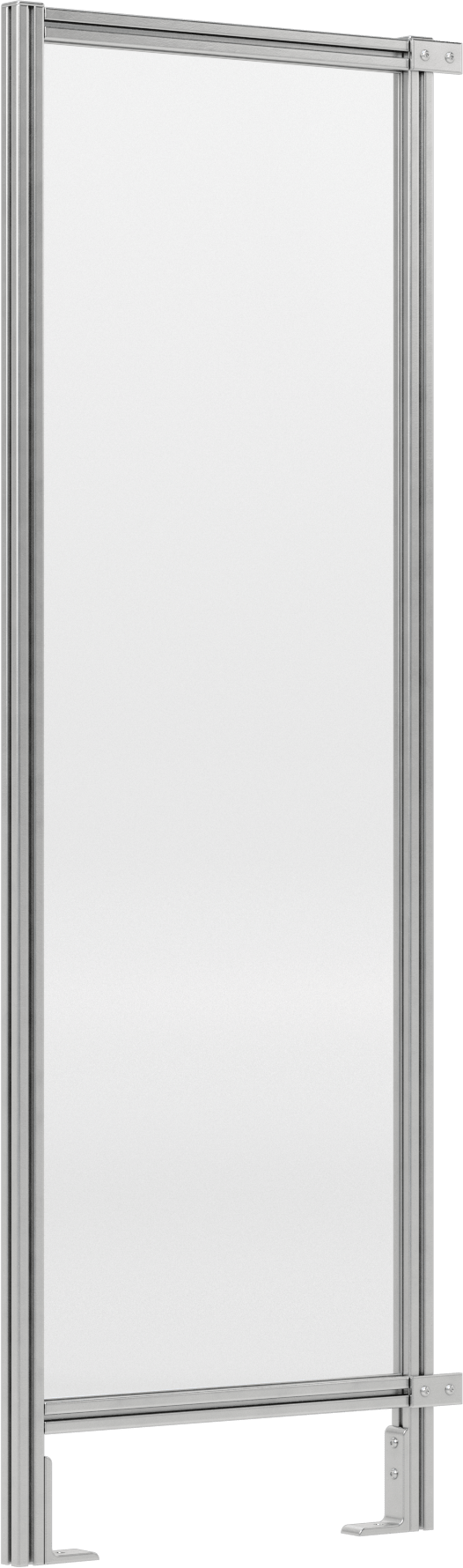 6 Fit Toplam Yükseklik x 2'0" Genişlik, T-Yivli Çerçeveleme Makinesi Koruyucusu için Katı Panel — Panel, Katı, Plastic, Polycarbonate
