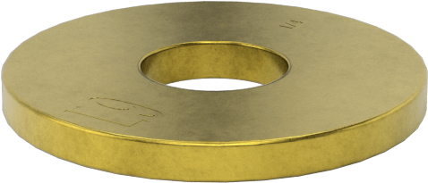 Sarı Kromat Kaplı Çinko Çelik USS Pul, 1/4" Vida Boyutu için, 0.266" İç Çap, 0.760" Dış Çap