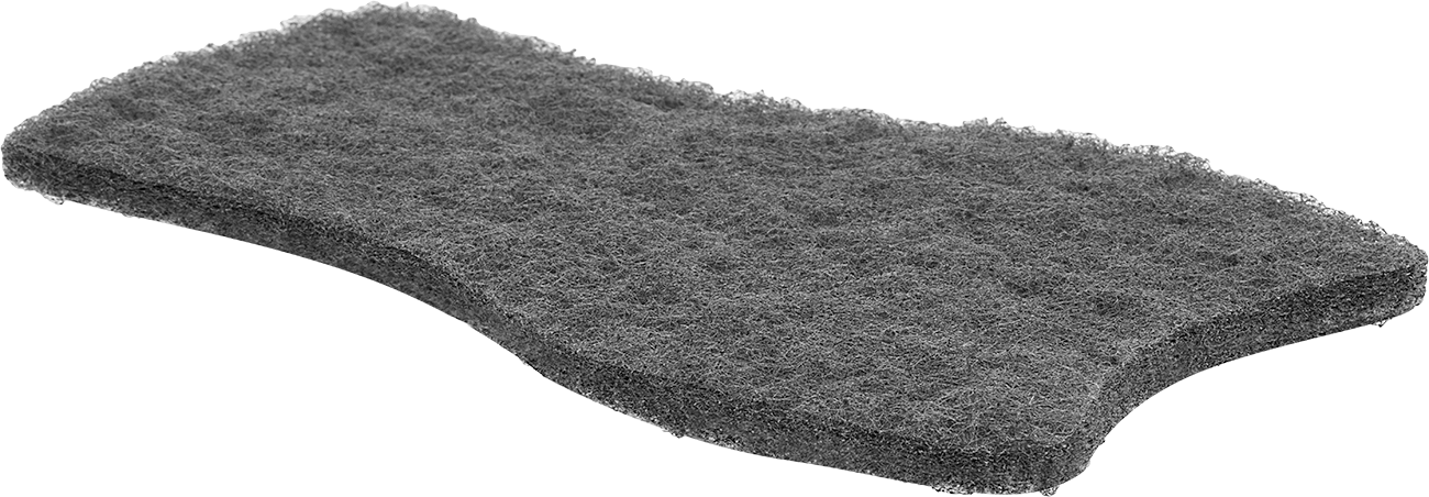 Orta Aşındırıcı Ovma Pedleri, Mavi, Kontur Şekli — Orta, Plastic, Plastic Fiber, 3⁄8"
