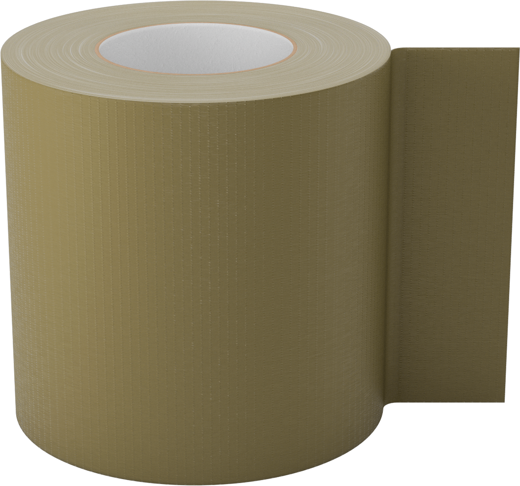 Kanal Bandı, Zeytin, 6" Genişlik, 180 Fit Uzunluk, 0.010" Toplam Kalınlık — 6", Kumaş, 180 ft.