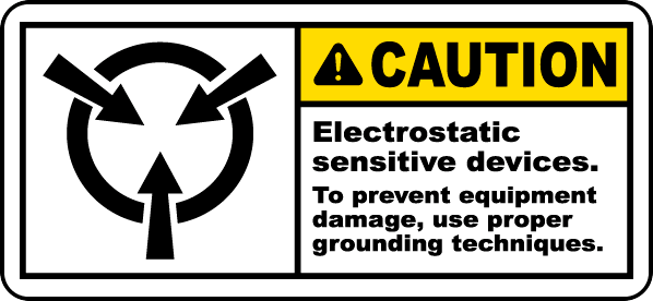 Resimli Elektrik Tehlikesi Etiketleri, (Dikkat-Elektrostatik Duyarlı...)