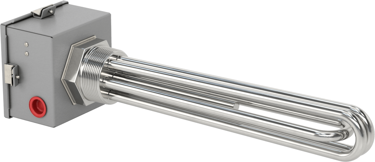 Hijyenik Vidalı Tapa Daldırma Isıtıcı, Su için, 240V AC, Üç Fazlı, 4500W