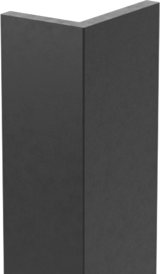 Kauçuk Köşe Koruyucu, 1", 3/4" Genişlik, 8 Fit Uzunluk — Düz, Köşe, EPDM, Rubber