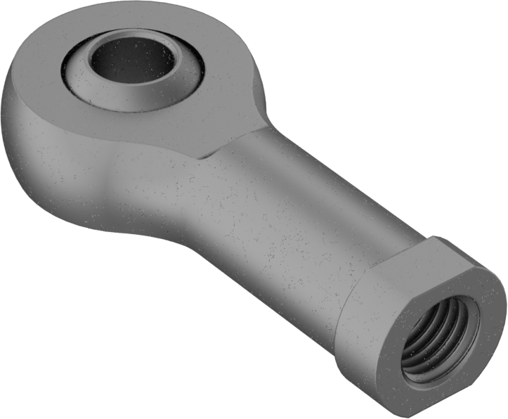 Mil. Spec. Küresel Mafsal Çubuk Ucu, Büyük Boy Şaft, 1/4" İç Çap, 5/16"-24 İç Diş, Sağ Yönlü