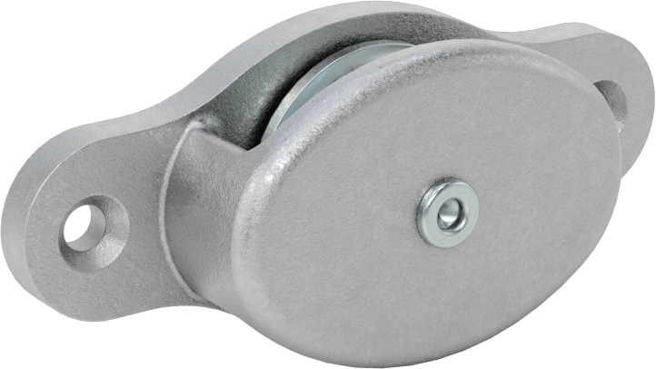 Yatay Çekme için Halatlı Montajlı Kasnak, Çelik, 1/4" Çap için, 3/4" Genişlik