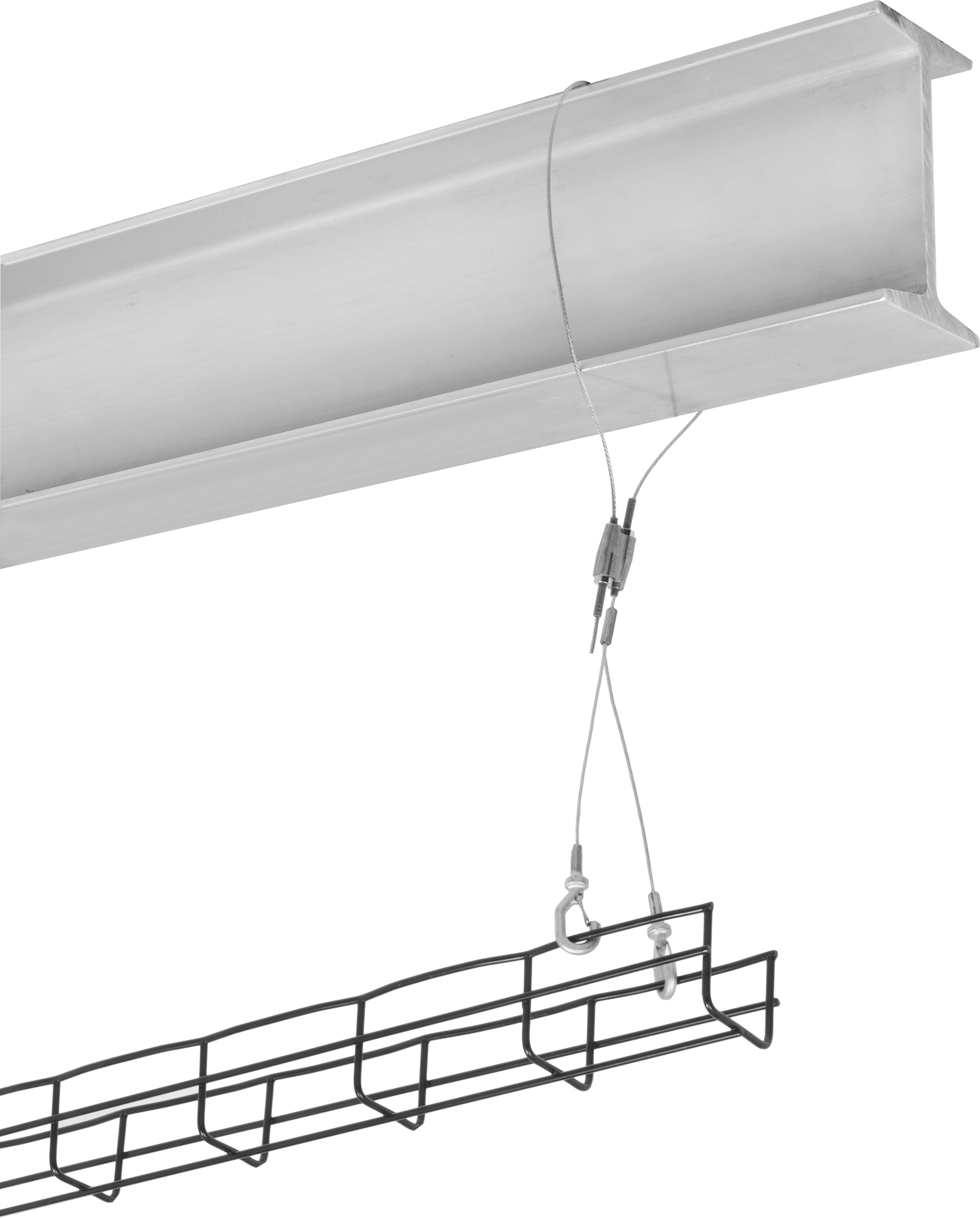 Ayarlanabilir İp - Kaldırma Amaçlı Değildir, Halkalı-İkili Kancalı, Galvanizli Çelik, 5/64" Çap, 6.6 ft. Uzunluk
