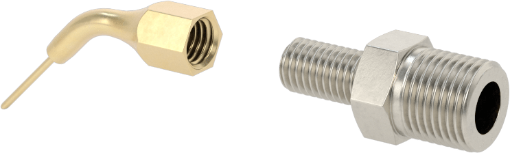 Hassas Gres Dağıtım Ucu, 0.035" Dış Çaplı 45 Dereceli 1-9/16" Uzunluğunda Nozul