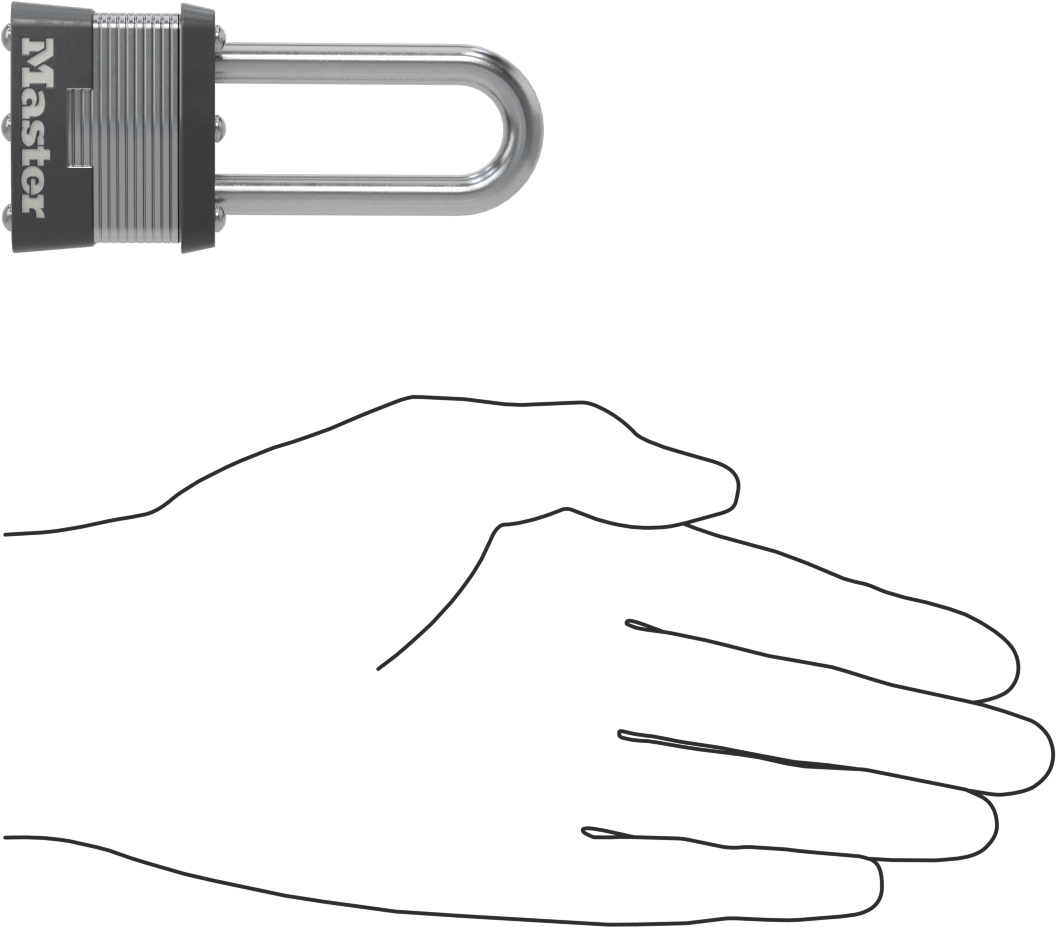 Lamine Çelik Gövdeli Asma Kilit, Master Lock 3, aynı anahtarlı, 2" Dikey Mapa Açıklığı