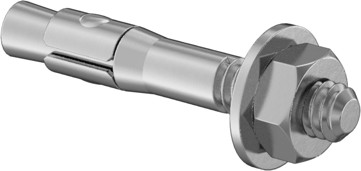 Beton için Çelik Kamalı Dübel, 1/4" Çap, 1-3/4" Uzunluk
