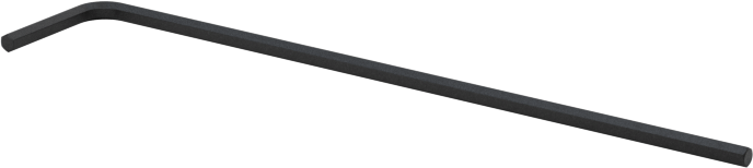 Siyah Oksit Alaşımlı Çelik Altıgen L Anahtarı, 0.70 mm Tahrik Boyutu, 1-1/4" Toplam Uzunluk