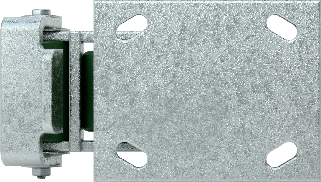 5" x 4" Montaj Plakalı Yüksek Kapasiteli Spartan Tekerlek, Frenli ve 6 inç Çaplı Çelik Tekerlekli Sabit