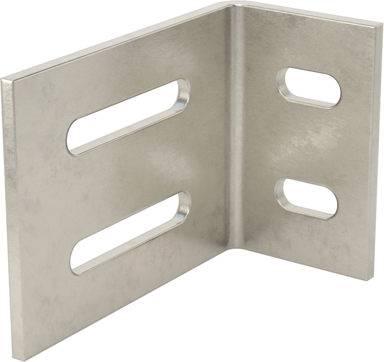 Köşe Makine Braketi, 4 Montaj Yuvalı, 316 Paslanmaz Çelik, 3" x 1-1/2" x 2-1/4"