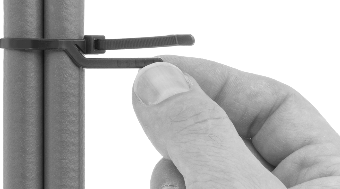 Kolay Çıkarılabilir Kablo Bağları, 5-1/2" Uzunluk, 1-1/4" Maksimum Demet Çapı