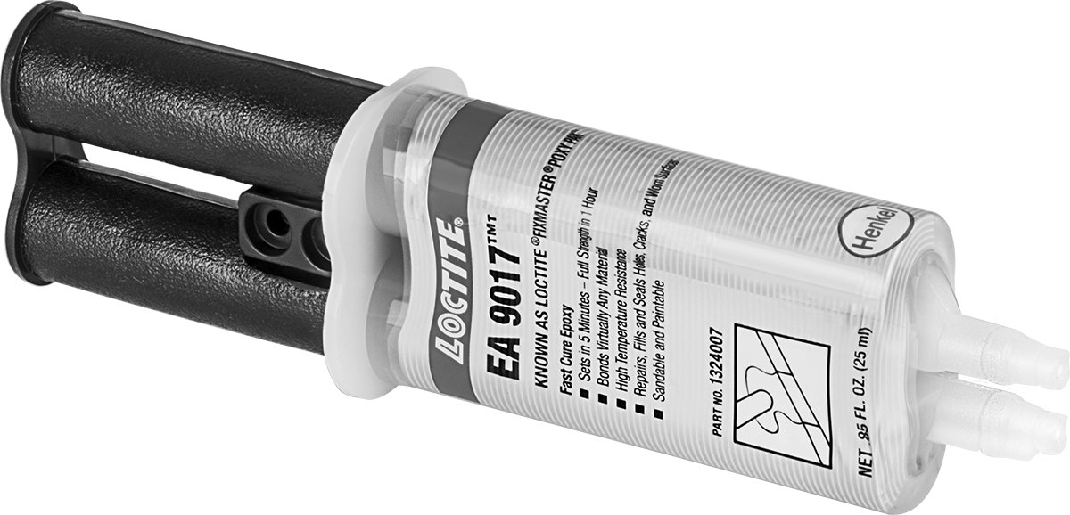 Yüzey Dolgu Maddesi, Loctite® EA9017, 0.84 FL. oz. Şırınga — Şırınga, ABS, Aluminum, Brass, Bronze, Cast Iron, Concrete, Copper, CPVC, Gl…