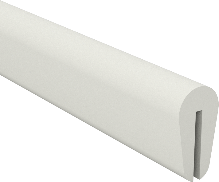 Yiyecek ve İçecek için Kauçuk Kenar Çıtası, 1/32" Genişlik x 9/32" İç Yükseklik