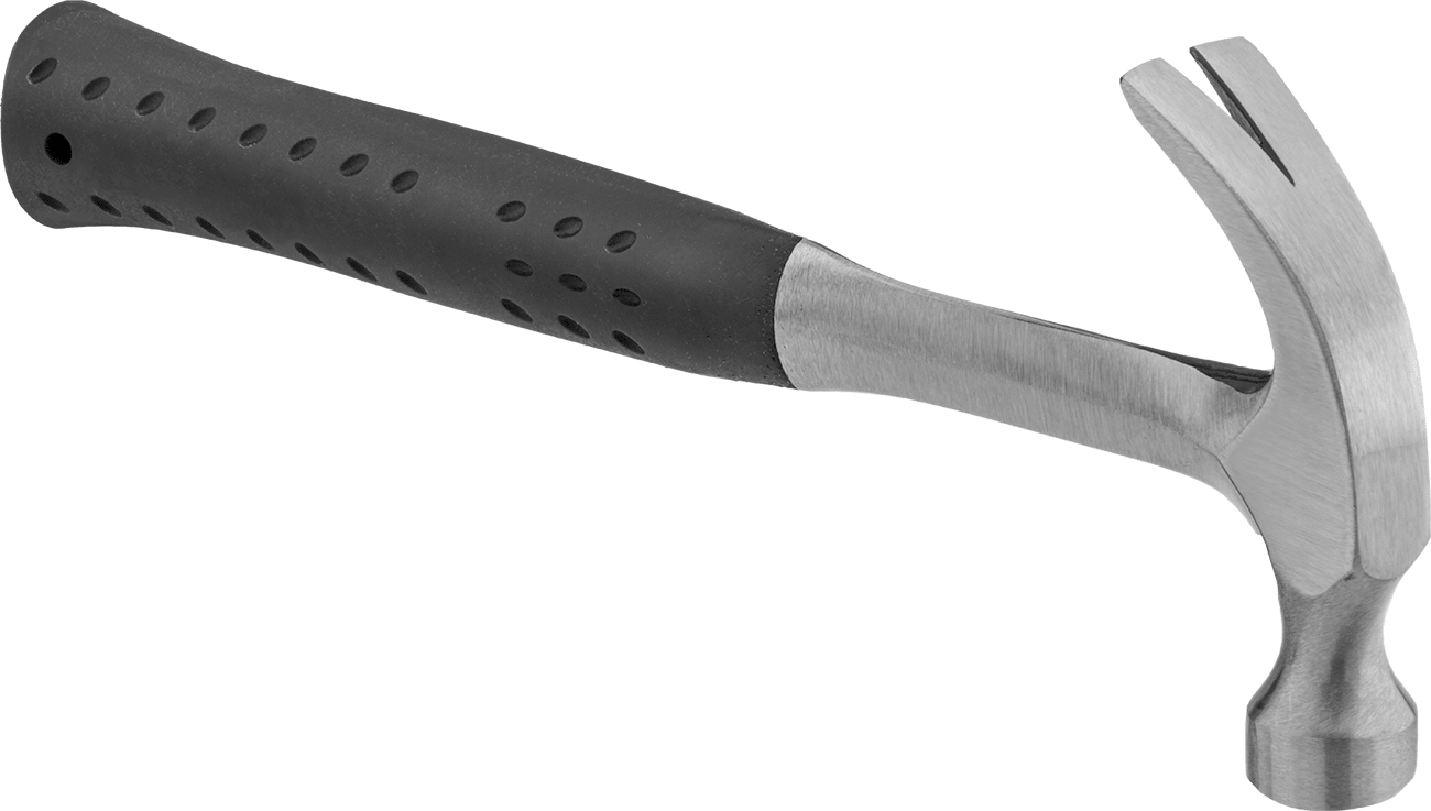 Çivi Çakma Çekici, Kavisli Pençe ve Çelik Saplı, Tırtıklı Yüzey, 22 oz. — Çivi, Kavisli, Tırtıklı
