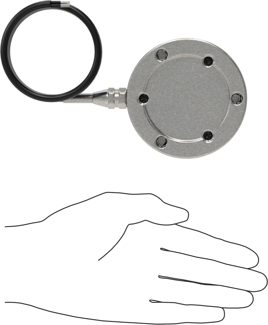 Kuvvet Sensörü, Sıkıştırma için, Yapılandırılabilir, Düğme, 11020 lb. Kapasite