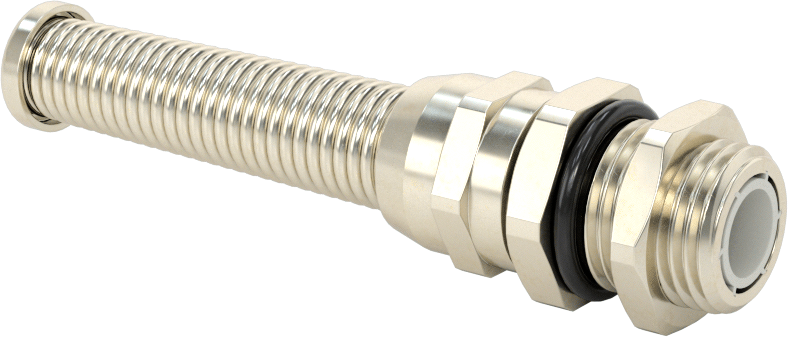 Pirinç Dalgıç Kablo Tutucu, Flex, NPT Dişler, 0.08"- 0.24" Kablo Dış Çapı için