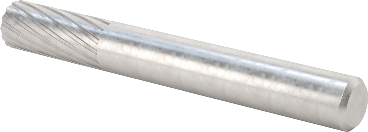 1/4" Çaplı Şaftlı Karbür Freze Ucu, Düz Kesici Silindir, Ticaret No. Sb-1, Tek Kesim
