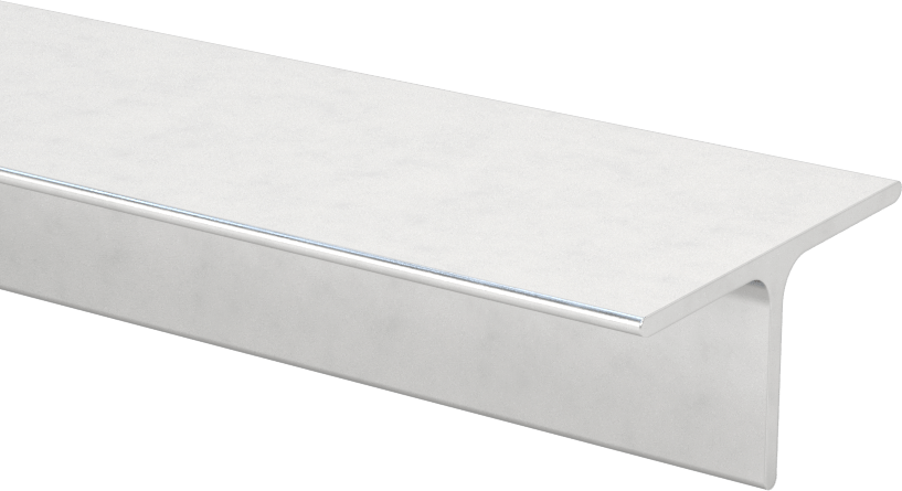 Yüksek Mukavemetli 2024 Alüminyum T-Çubuk, 1/16" Duvar Kalınlığı, 3/4" Yükseklik x 1-1/2" Genişlik