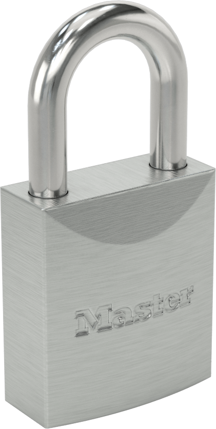 Katı Krom Kaplı Çelik Gövde Asma Kilidi, Ekstra Boşluklu, Master Lock 7040, Aynı Anahtarlı — Aynı Anahtarlı, 1 3⁄16", 5⁄16"