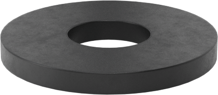 Floroelastomer Kauçuk Conta Pul, 4 Numaralı Vida Boyutu için, 0.120" İç Çap, 0.312" Dış Çap — 0.120", 0.312", Fluoroelastomer, Rubber