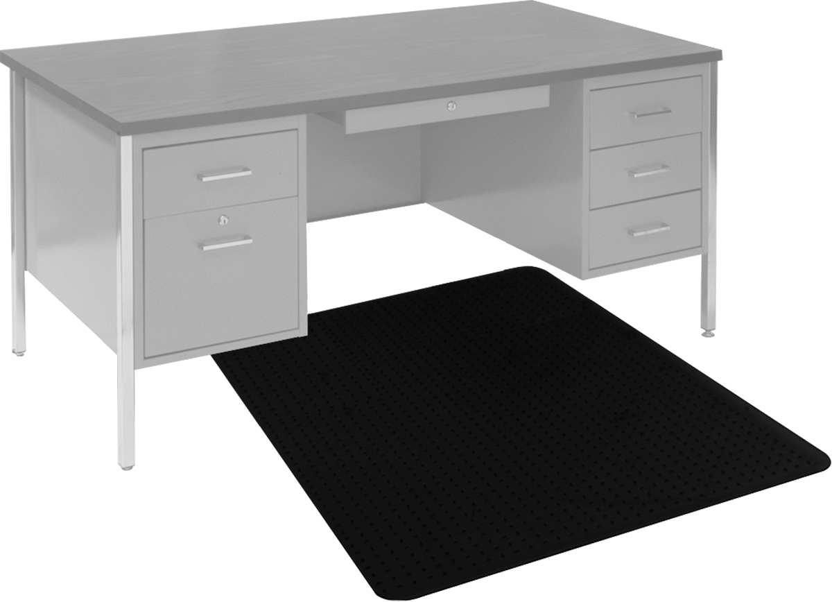 Statik Kontrol Sandalye Zemin Paspası, 48" Genişlik x 50" Uzunluk