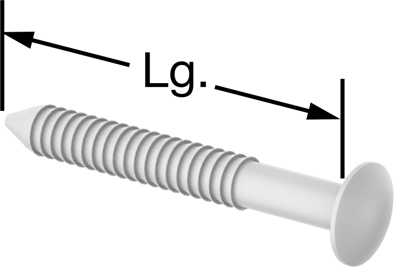 Beton için Hafif Hizmet Tipi Çivi Ankrajları, 9/32" Çap, 1" Uzunluk