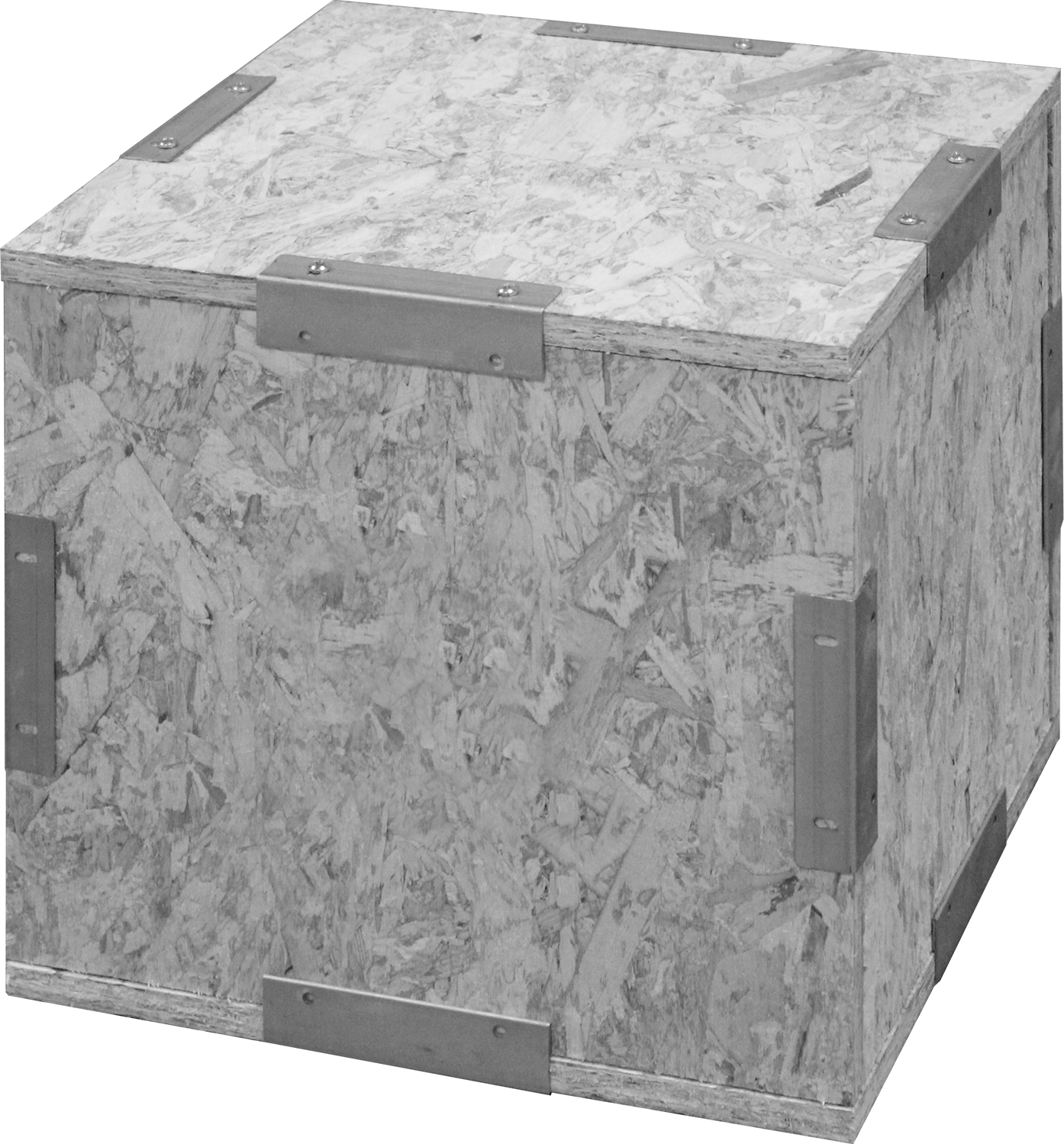 Ahşap Nakliye Kutusu, 500 lbs. Kapasite — 14", 14", 14"