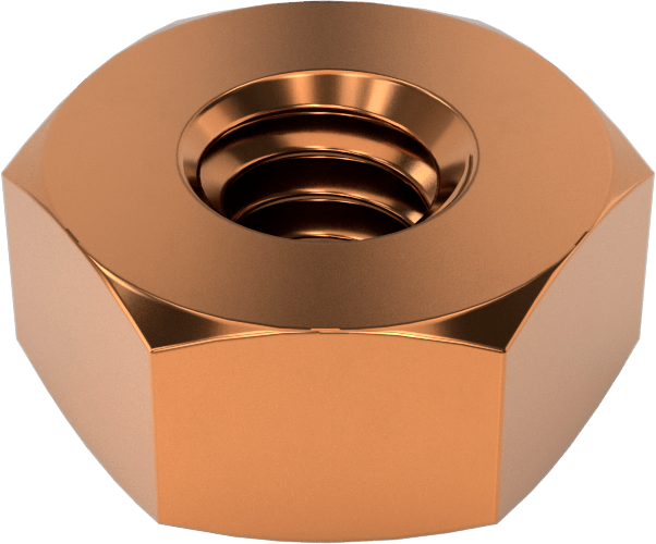 Bronz Ağır Profilli Altıköşe Somun, 1/4"-20 Diş Boyutu