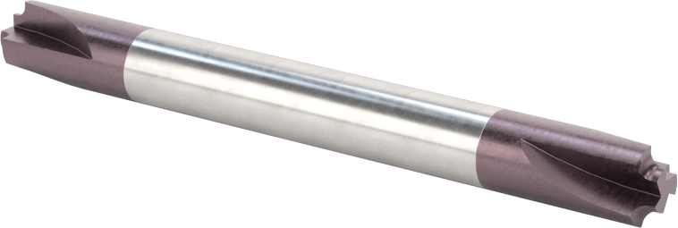 İki Uçlu Köşe Yuvarlama Frezesi, Karbür, ALTIN, 3 Yiv, 1 mm Kesme Yarıçapı, 3.6 mm Uç Çapı