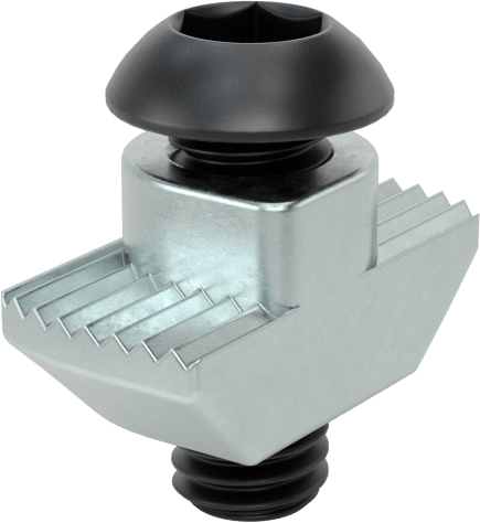 T-Yuvalı Çerçeve Bağlantı Elemanları, Çekiç Somunu, 1.5 inç ve 40 mm Ray, 10-32 Düğme Başlı — Drop In, Vida ve Somun Seti, Merkez
