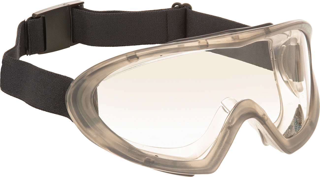 Sarmal Güvenlik Gözlükleri, 7" Genişlikte Lens — Fog-Free, Scratch Resistant, Ventilated, Darbeye Dayanıklı, Suya Dayanıklı, Gri