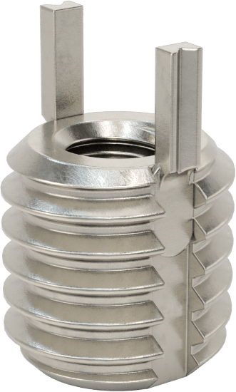 18-8 Paslanmaz Çelik Anahtar Kilitli Ek Parçalar, Kalın Duvarlı, M4 x 0.7 mm Diş, 8 mm Takılı Uzunluk