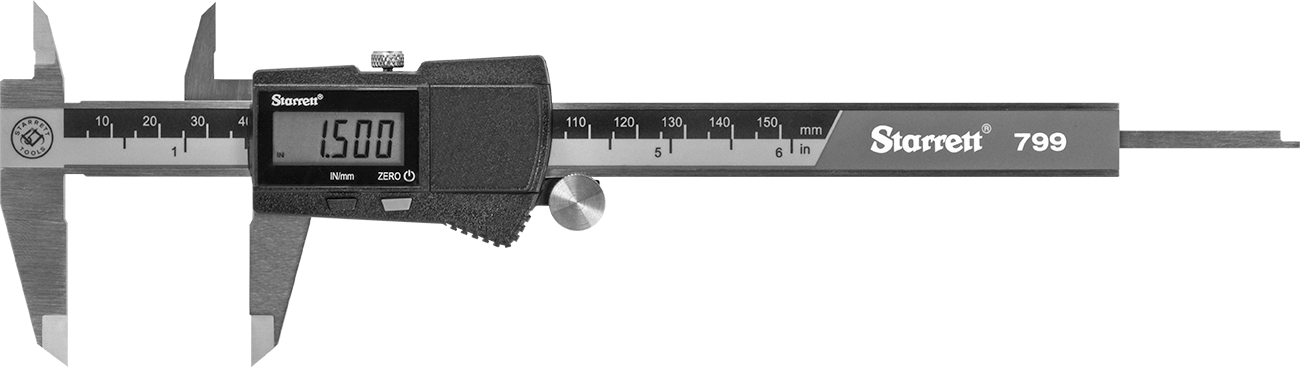 Starrett Dijital Kumpas, 9-1/4" Toplam Uzunluk, Starrett Model Numarası EC799A-6/150