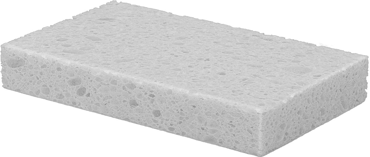 Sünger, 6" Uzunluk x 3-1/2" Genişlik x 7/8" Yükseklik