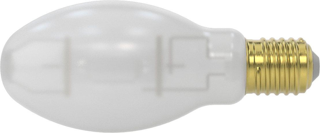 Kapalı Armatürler için Metal Halide Ampul, ED28 Konisi, E39 Mogul Tabanı, 250W, 4000K, 15000 lümen — Vidalı, Mogul, 250 W