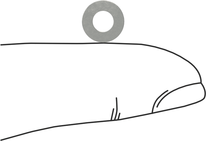 Karbon Çelik Şim, 0.5 mm Kalınlık, 4 mm İç Çap