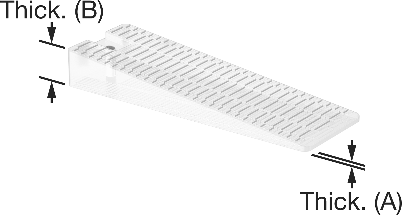 Konik Şimler, Esnek Şeffaf PVC Plastik, 1/32" x 15/32" Kalınlığında