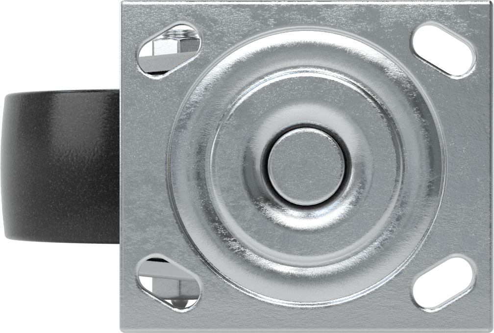 4-1/2" x 4" Montaj Plakalı Samson Tekerlek, 5" Çaplı Polipropilen Tekerlekli Döner Tekerlek, Açık Rulman