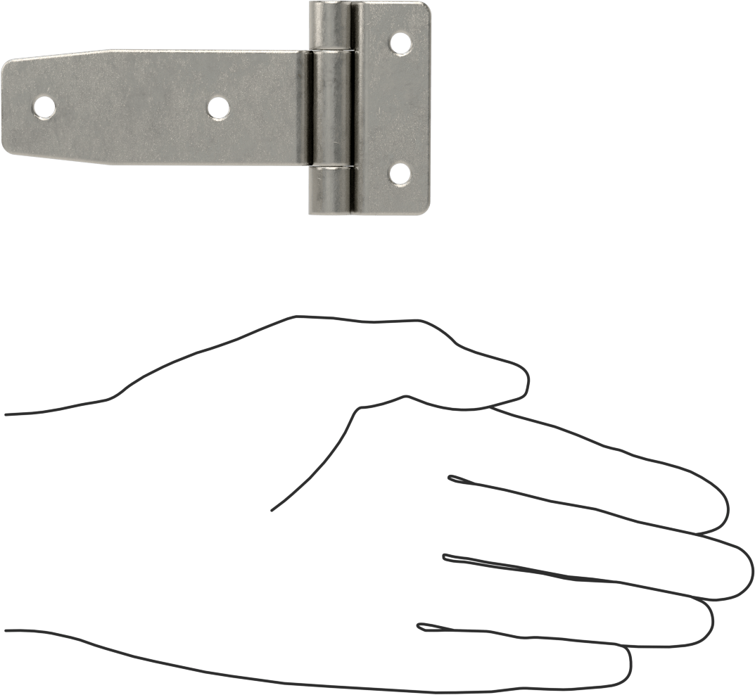 Cilalı 304 Paslanmaz Çelik Kayış Menteşesi, 1-1/8" x 3-1/8" Kapı Kanadı