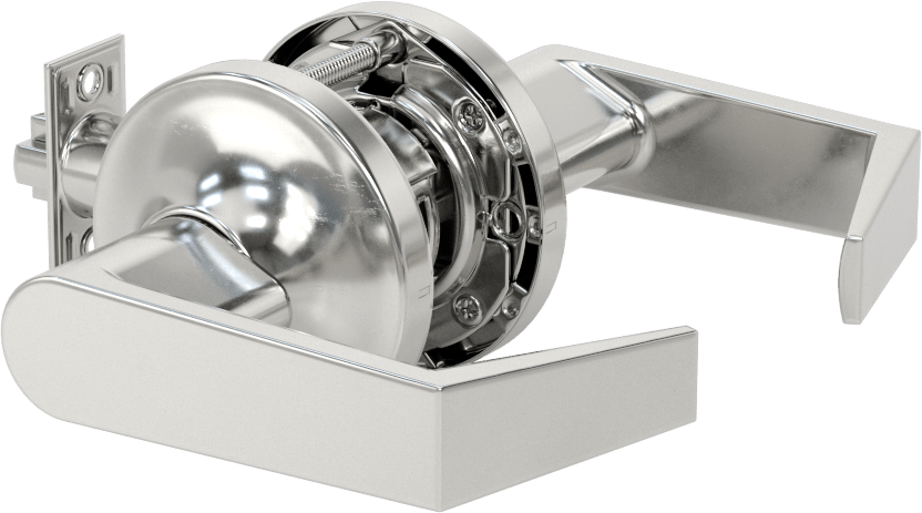 Assa Abloy (Yale) 5400Ln Yoğun Trafik Kapı Kolu, 8 Para Yiv, Kendinden Kilitlenen, 2-3/4" Geri Çekme Mesafesi