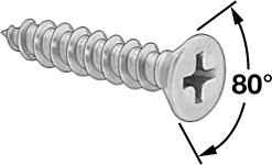 18-8 Paslanmaz Çelik Metal için Phillips Havşa Başlı Vidalar, M2.2 Boyutu, 6.5 mm Uzunluk